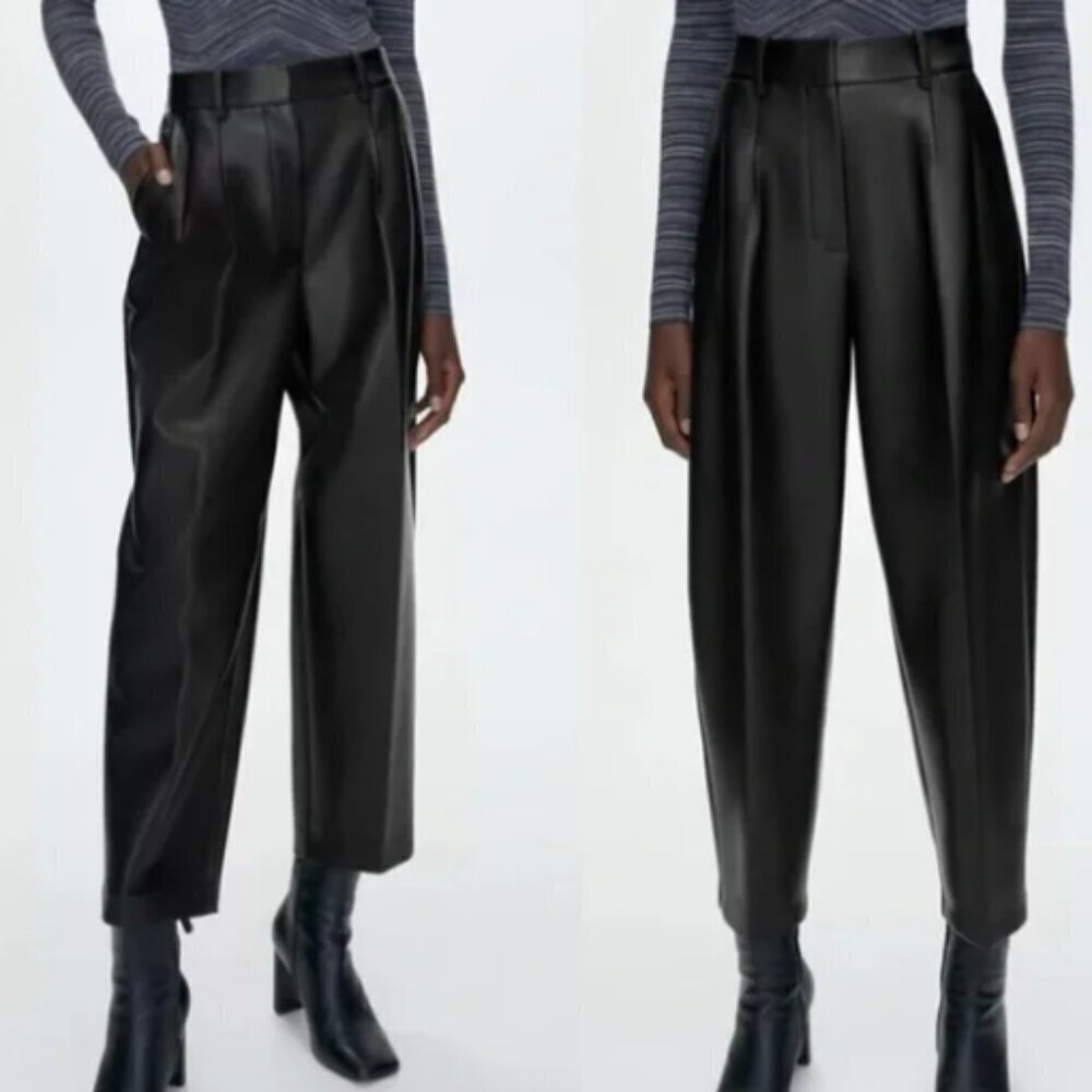Aritzia Wilfred Carrot Pant Vegan Leather Size 4